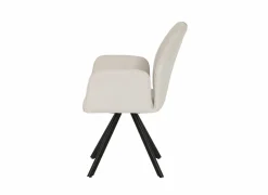 Draaistoel Hanna 68,5x62x90cm - stof - beige- Eetkamerstoelen