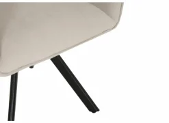 Draaistoel Hanna 68,5x62x90cm - stof - beige- Eetkamerstoelen