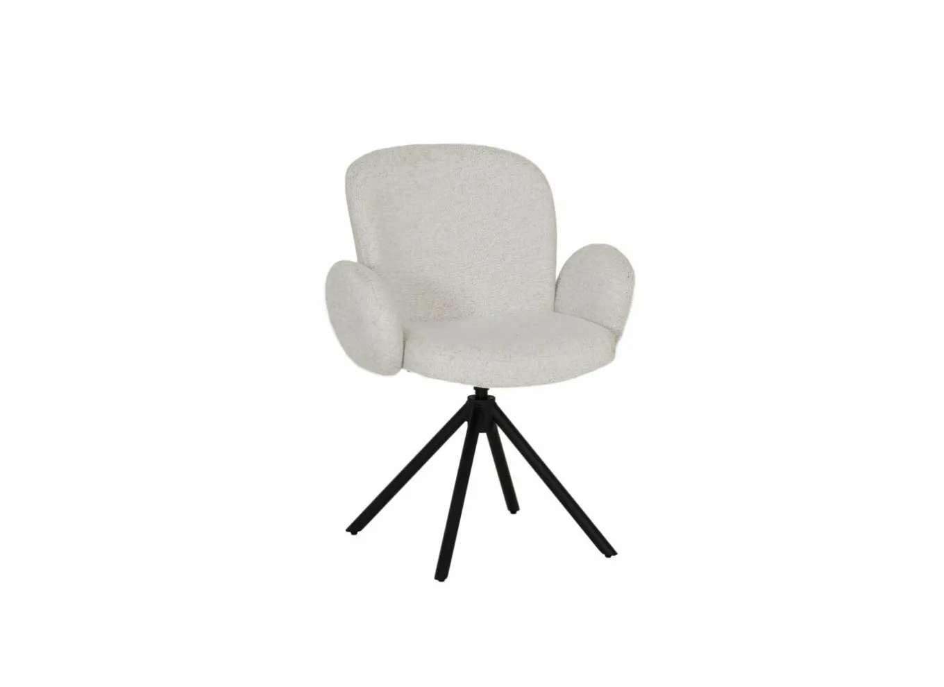 Eetkamerstoelen|Draaistoel Josea 66x55x88cm - polyestervezel - beige