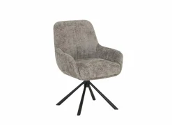 Eetkamerstoelen|Draaistoel Jump 47x60x88cm - stof - grijs