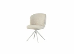 Draaistoel Kappa 55x49x85cm - stof - beige- Eetkamerstoelen