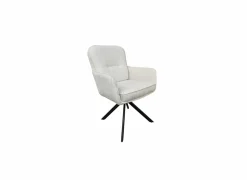 Draaistoel Kingsley 60x65x92,5cm - polyestervezel - beige- Eetkamerstoelen