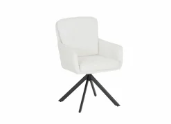 Draaistoel Kingsley 60x65x92,5cm - polyestervezel - beige- Eetkamerstoelen