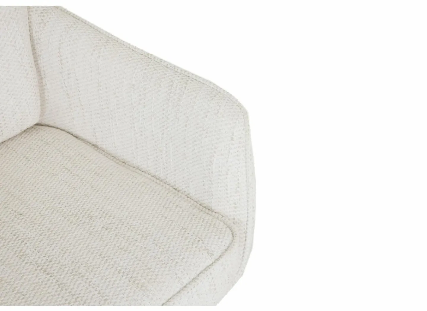 Draaistoel Kingsley 60x65x92,5cm - polyestervezel - beige- Eetkamerstoelen