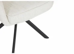 Draaistoel Kingsley 60x65x92,5cm - polyestervezel - beige- Eetkamerstoelen