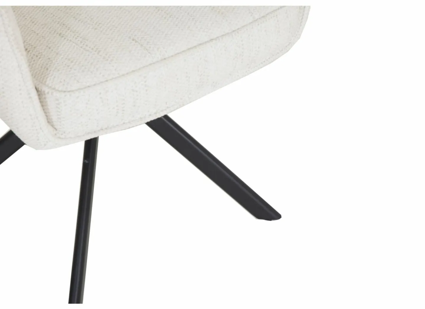 Draaistoel Kingsley 60x65x92,5cm - polyestervezel - beige- Eetkamerstoelen