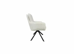 Draaistoel Kingsley 60x65x92,5cm - polyestervezel - beige- Eetkamerstoelen