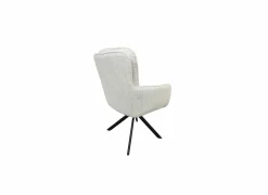 Draaistoel Kingsley 60x65x92,5cm - polyestervezel - beige- Eetkamerstoelen