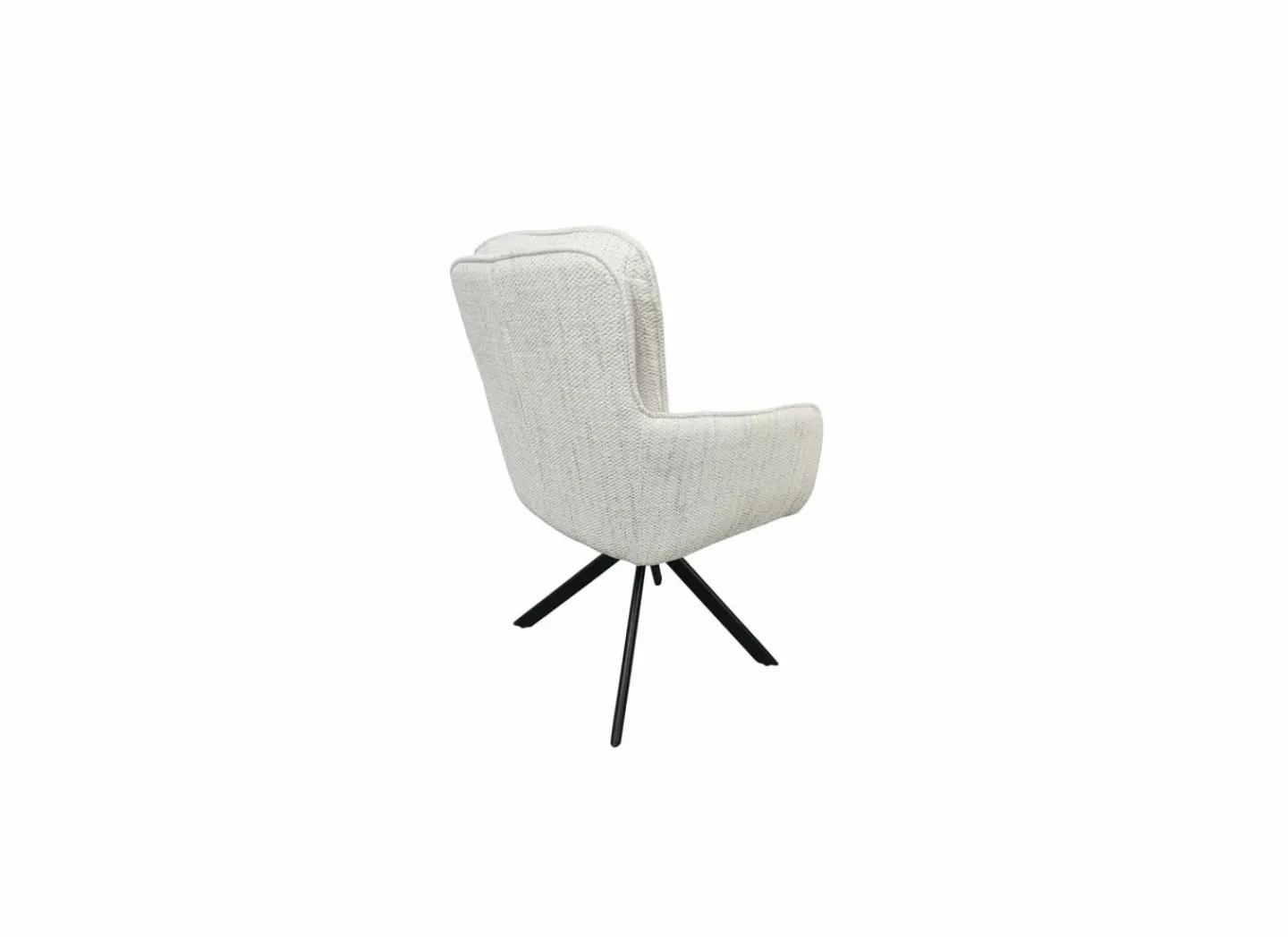 Draaistoel Kingsley 60x65x92,5cm - polyestervezel - beige- Eetkamerstoelen