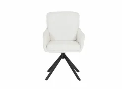 Draaistoel Kingsley 60x65x92,5cm - polyestervezel - beige- Eetkamerstoelen