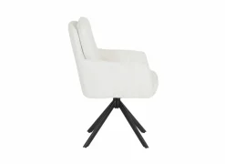 Draaistoel Kingsley 60x65x92,5cm - polyestervezel - beige- Eetkamerstoelen