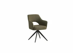 Draaistoel Mesa 55x48x84cm - stof - groen- Eetkamerstoelen
