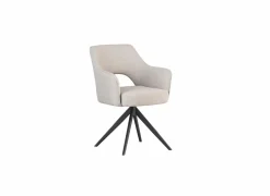 Eetkamerstoelen|Draaistoel Mesa 55x48x84cm - stof - greige