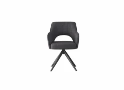 Draaistoel Mesa 55x48x84cm - stof - antraciet- Eetkamerstoelen