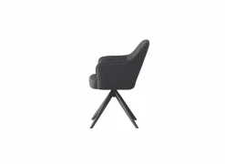 Draaistoel Mesa 55x48x84cm - stof - antraciet- Eetkamerstoelen