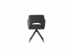 Draaistoel Mesa 55x48x84cm - stof - antraciet- Eetkamerstoelen