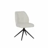 Draaistoel Pareto 48x63x83,5cm - stof - beige- Eetkamerstoelen