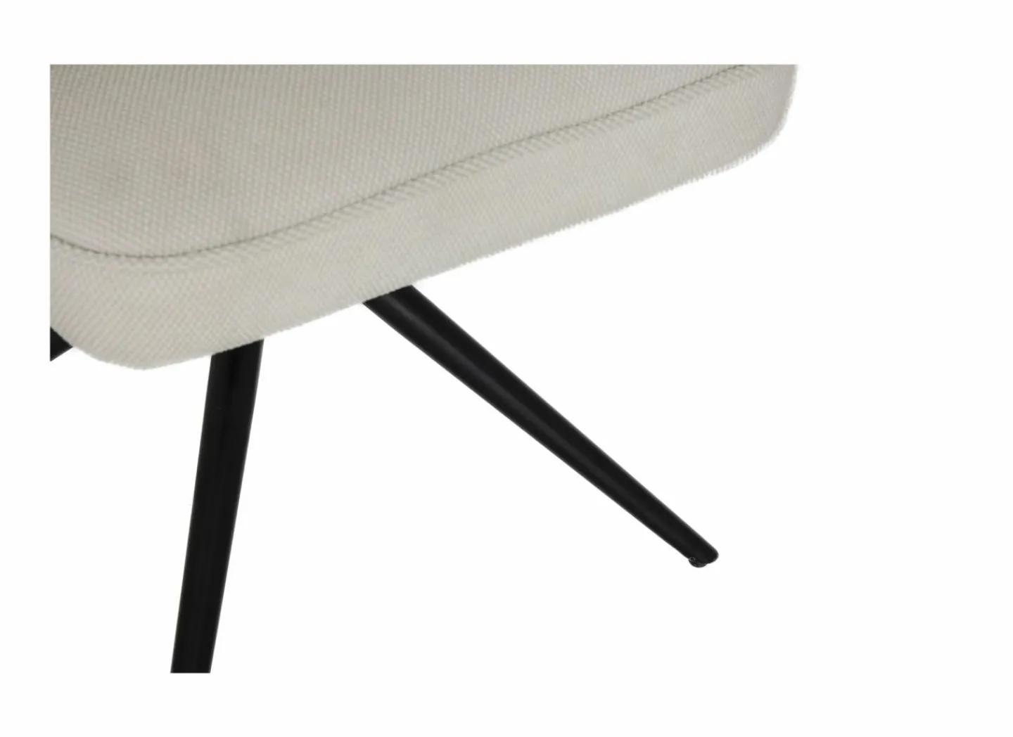 Draaistoel Pareto 48x63x83,5cm - stof - beige- Eetkamerstoelen