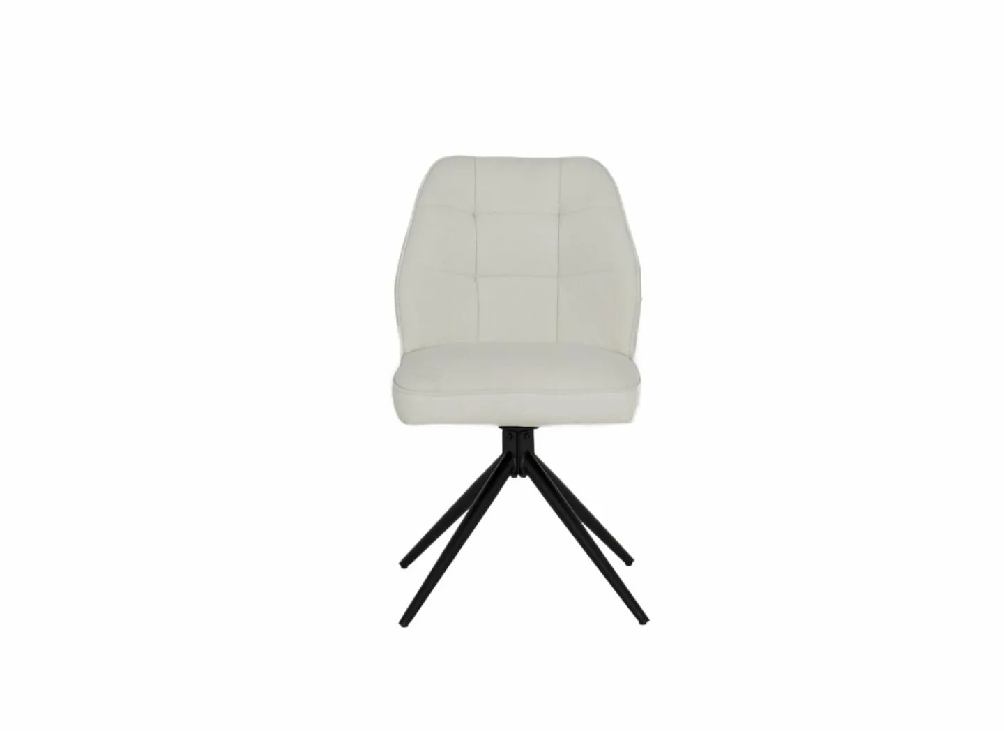 Draaistoel Pareto 48x63x83,5cm - stof - beige- Eetkamerstoelen