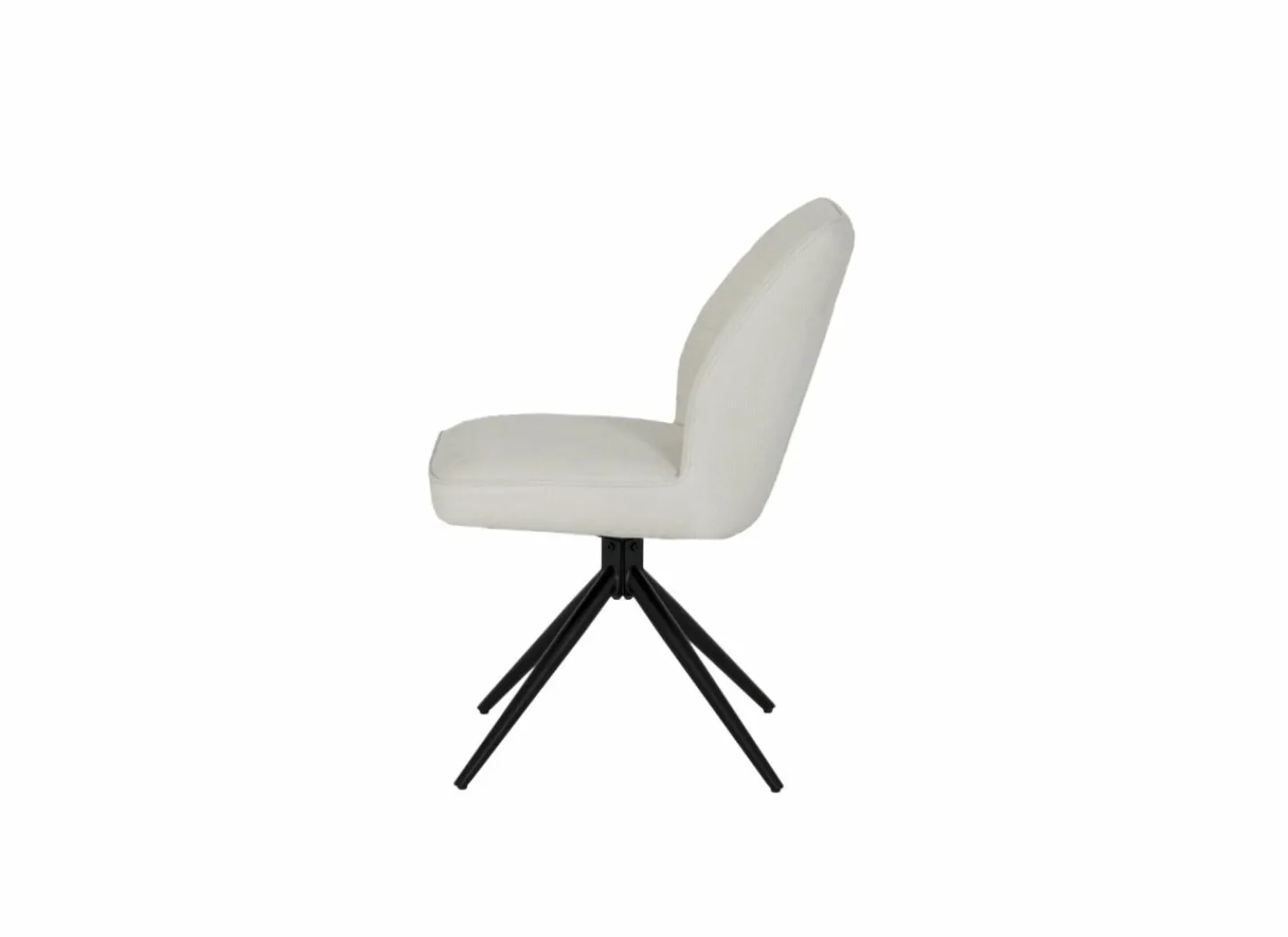 Draaistoel Pareto 48x63x83,5cm - stof - beige- Eetkamerstoelen