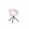 Draaistoel Robin 60x56x79,5cm - stof - beige- Eetkamerstoelen