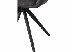Eetkamerstoelen|Draaistoel Sirius 57x60x83cm - stof - antraciet