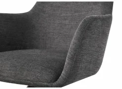Eetkamerstoelen|Draaistoel Sirius 57x60x83cm - stof - antraciet