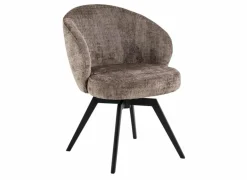 Eetkamerstoelen|Draaistoel stof - bruin