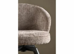 Eetkamerstoelen|Draaistoel stof - bruin