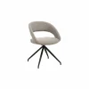 Eetkamerstoelen|Draaistoel Yara 47,5x59,5x84,5cm - stof - grijs