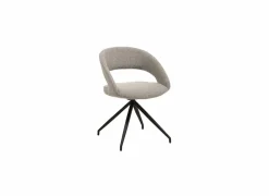 Eetkamerstoelen|Draaistoel Yara 47,5x59,5x84,5cm - stof - grijs
