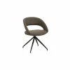 Draaistoel Yara 47,5x59,5x84,5cm - stof - bruin- Eetkamerstoelen
