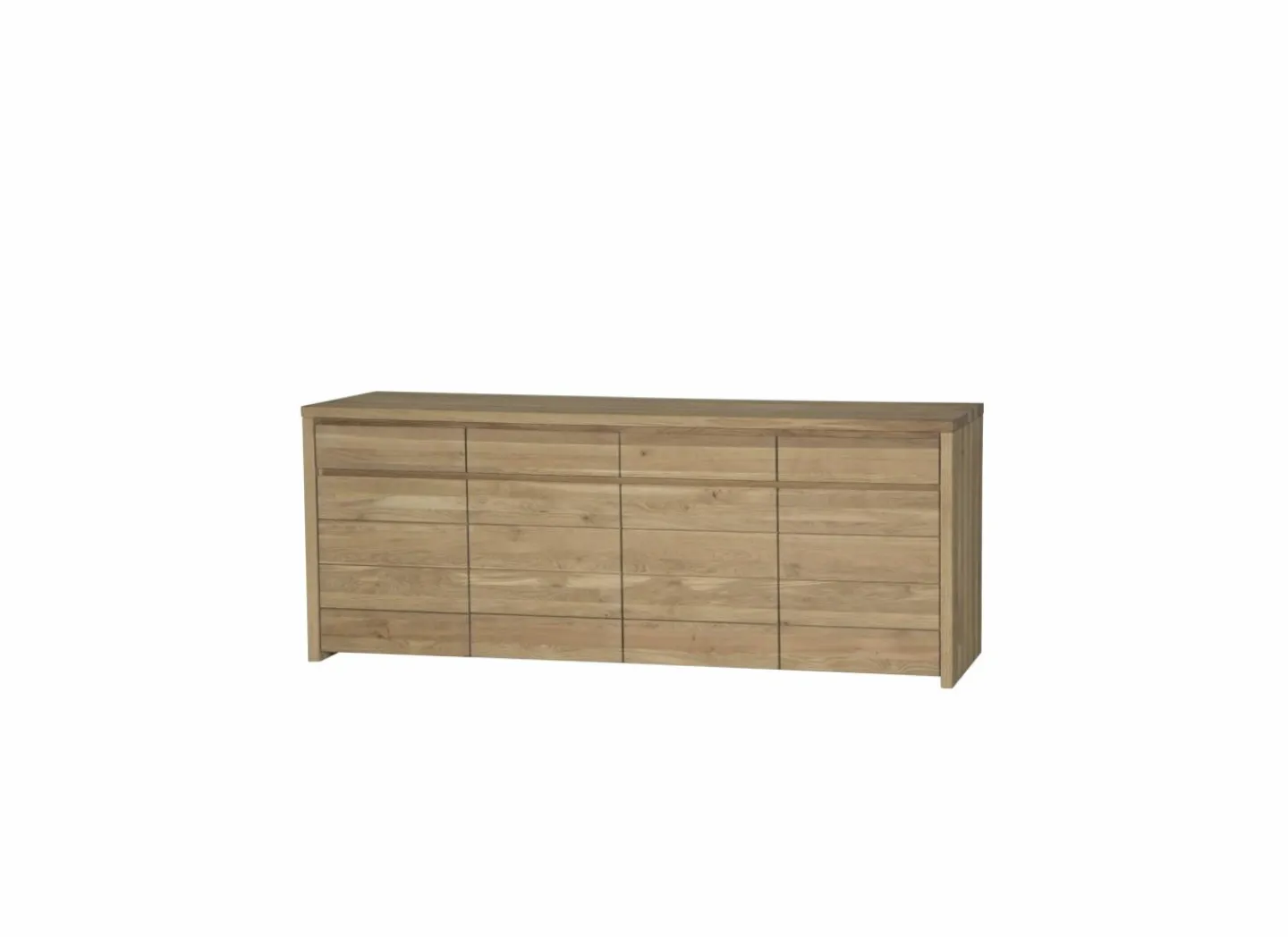 Dressoir Amarillo 225cm - eik massief & decor - naturel- Dressoirs