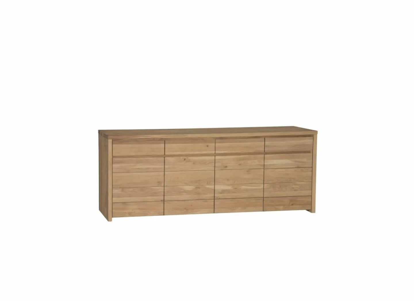 Dressoir Amarillo 225cm - eik massief & decor - naturel- Dressoirs
