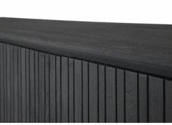 Dressoirs|Dressoir Aquilano 225cm - acacia massief - zwart