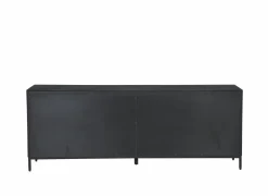 Dressoirs|Dressoir Aquilano 225cm - acacia massief - zwart