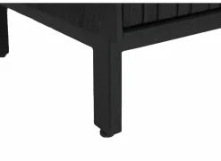 Dressoirs|Dressoir Aquilano 225cm - acacia massief - zwart