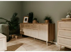 Dressoir Bali 180cm - melamine - sonoma eik- Dressoirs