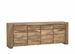 Dressoirs|Dressoir Carbone  225cm - sheesham massief & decor - naturel