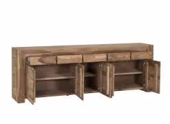 Dressoirs|Dressoir Carbone 250cm - sheesham massief & decor - naturel