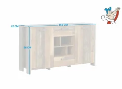 Dressoirs|Dressoir Clif 156cm - decor - old wood & beton