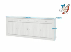 Dressoirs|Dressoir 248cm - decor - dark forest