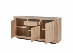 Dressoirs|Dressoir 210cm - decor - French oak & grijs