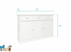 Dressoir 172cm - decor - lariks & bruine eik- Bijzetkasten|Bijzetkasten