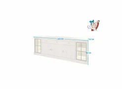 Dressoirs|Dressoir 249cm - decor - natuurlijke olm