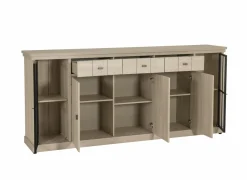Dressoir 250cm - decor - natuurlijke olm- Dressoirs