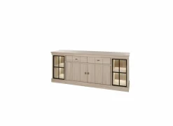 Dressoirs|Dressoir 216cm - decor - natuurlijke olm