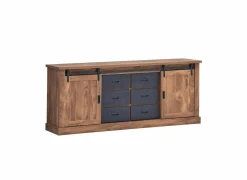 Dressoirs|Dressoir Elon 221cm - decor - acacia & zwart