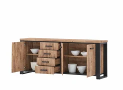 Dressoir Estrella 225cm - decor - industrial oak- Dressoirs