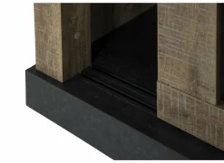 Dressoirs|Dressoir Etienne 221cm - decor - industriële eik & zwart